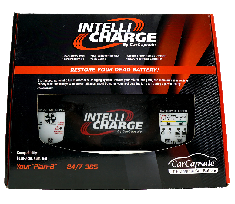 carcapsule dual intellicharge charger outdoor double fan boxed